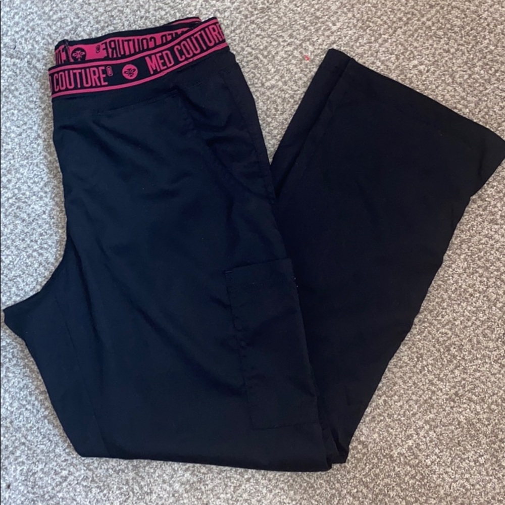 Black Med Couture Scrub Pants